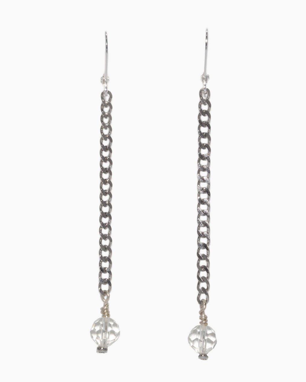 Quartz Crystal Earrings Stainless Steel