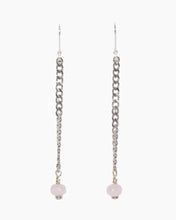 Load image into Gallery viewer, Rose Quartz Earrings Stainless Steel
