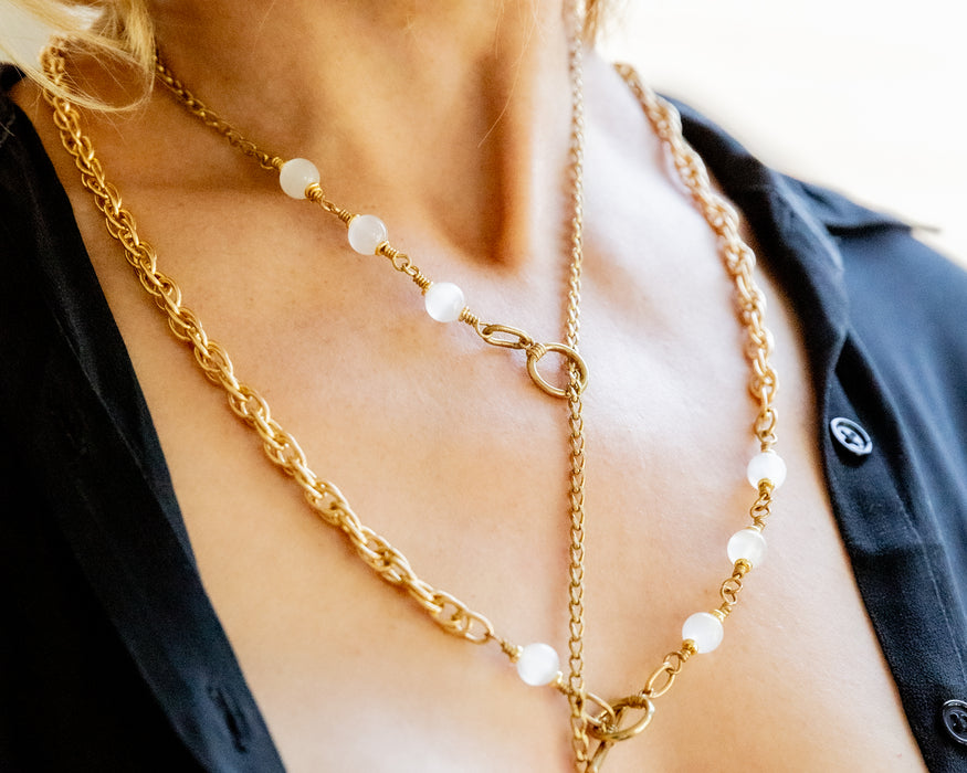 SELENITE TOGGLE BRASS CABLE