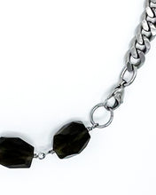 Load image into Gallery viewer, Smoky Quartz Necklace Stainless Steel Curb Chain
