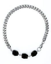 Load image into Gallery viewer, Smoky Quartz Necklace Stainless Steel Curb Chain
