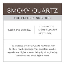 Load image into Gallery viewer, Smoky Quartz Earrings Brass
