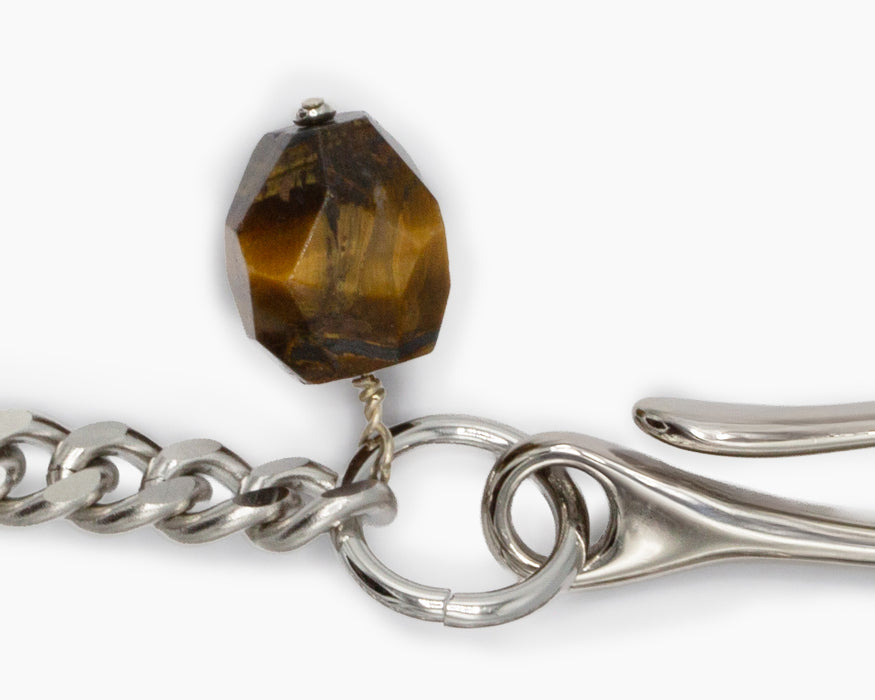 Tiger's Eye Pocket Chain Stainless Steel