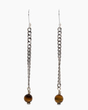 Load image into Gallery viewer, Tiger&#39;s Eye Earrings Stainless Steel
