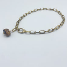 Load image into Gallery viewer, Tiger&#39;s Eye BOOT Anklet Brass Chain
