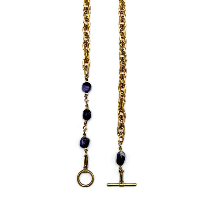 CHAROITE TOGGLE BRASS CABLE