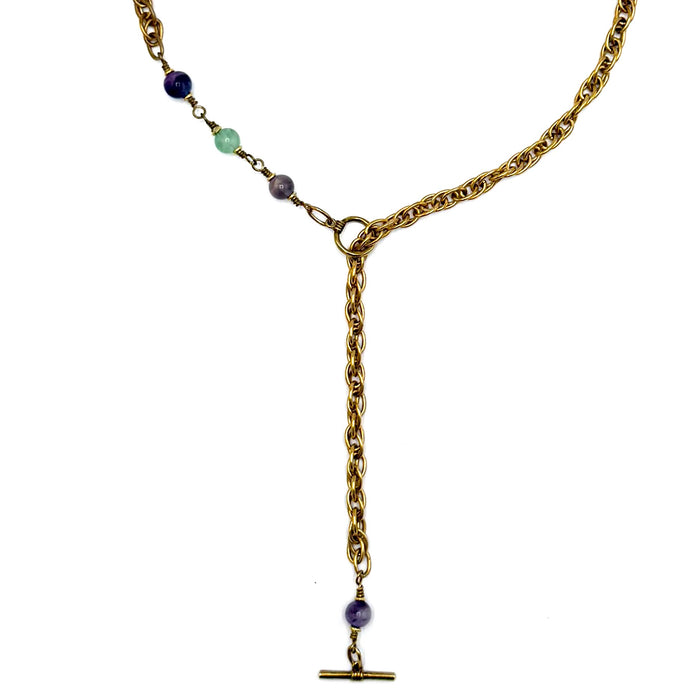 FLUORITE TOGGLE BRASS CABLE
