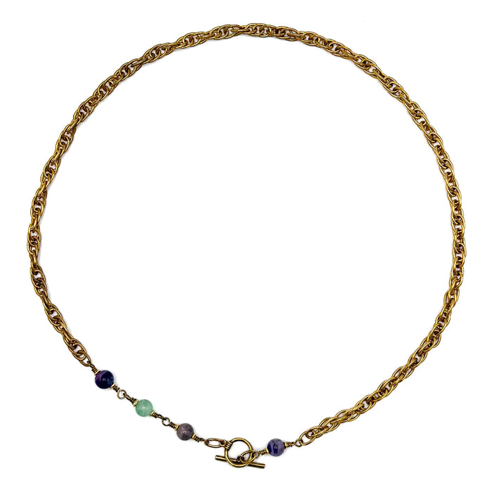 FLUORITE TOGGLE BRASS CABLE