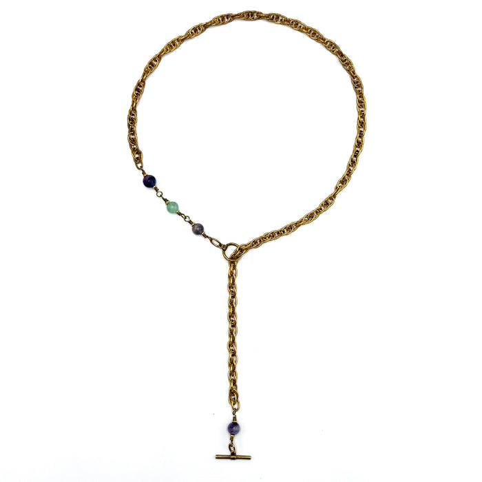 FLUORITE TOGGLE BRASS CABLE