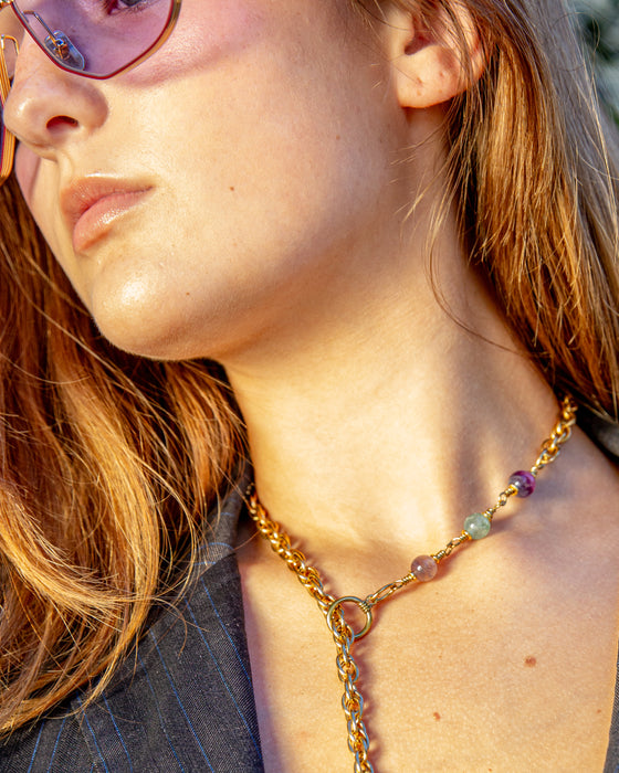 FLUORITE TOGGLE BRASS CABLE