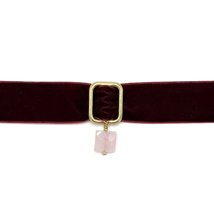 ROSE QUARTZ + BERRY RIBBON