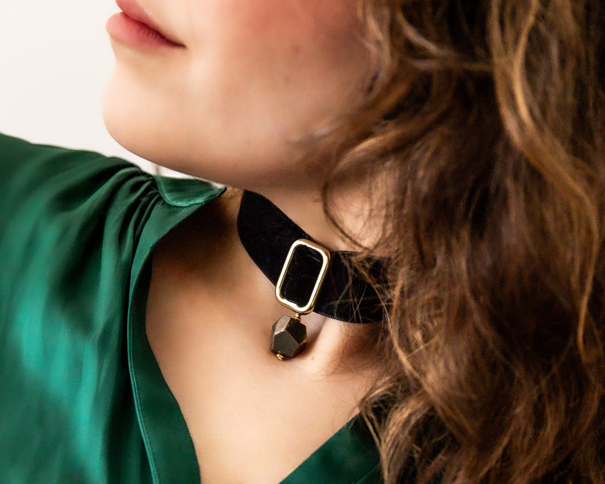 PYRITE + JET RIBBON