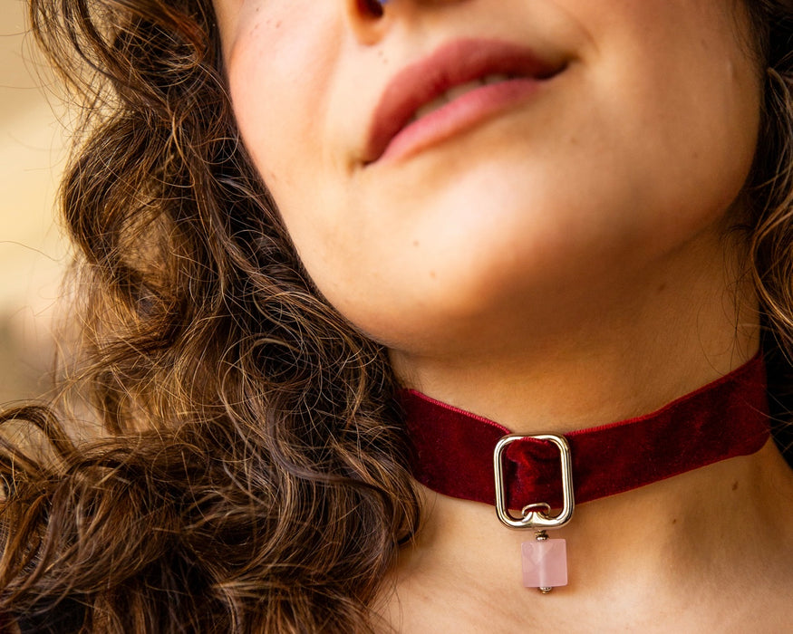 ROSE QUARTZ + BERRY RIBBON