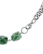Load image into Gallery viewer, Aventurine Necklace Stainless Steel Curb Chain

