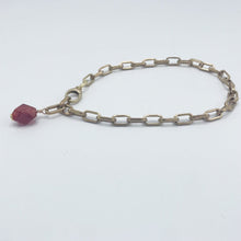 Load image into Gallery viewer, Garnet BOOT Anklet Brass Chain
