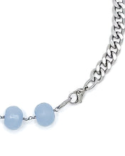Load image into Gallery viewer, Chalcedony Necklace Stainless Steel Curb Chain
