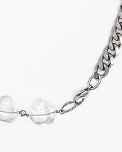 Load image into Gallery viewer, Quartz Crystal Necklace Stainless Steel Curb Chain
