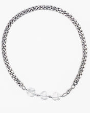 Load image into Gallery viewer, Quartz Crystal Necklace Stainless Steel Curb Chain
