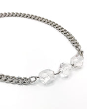 Load image into Gallery viewer, Quartz Crystal Necklace Stainless Steel Curb Chain
