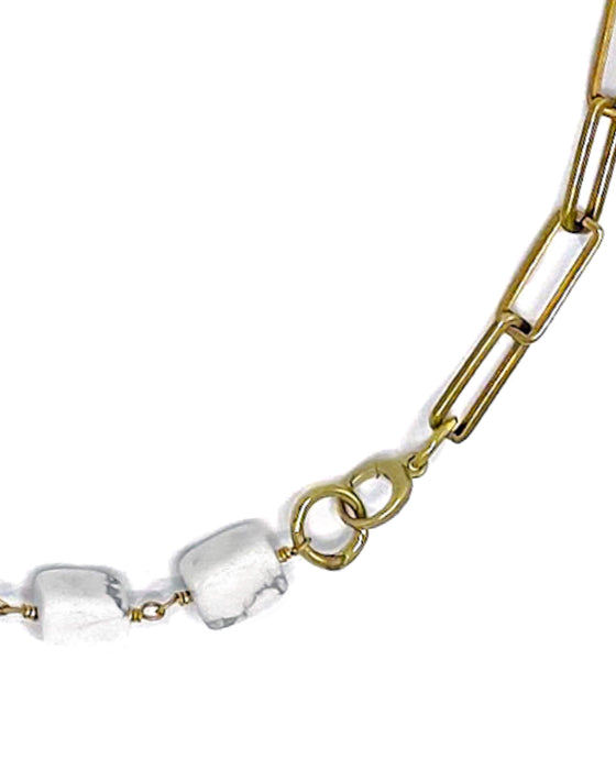 HOWLITE PAPER CLIP NECKLACE