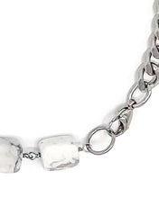 Load image into Gallery viewer, Howlite Necklace Stainless Steel Curb Chain
