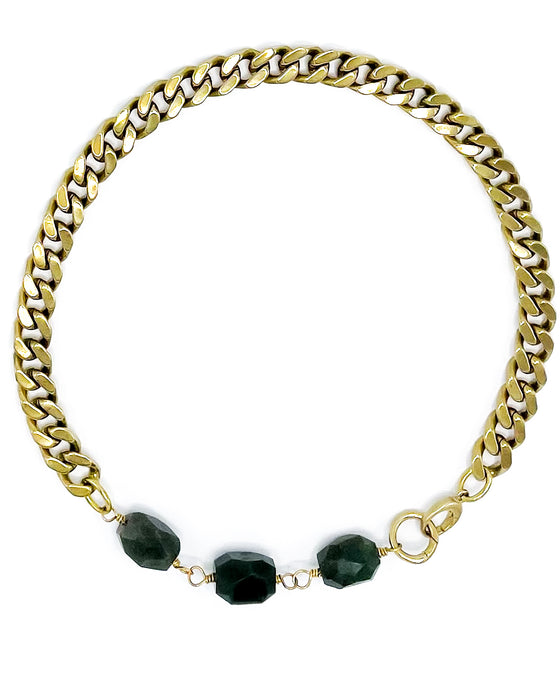 JADE CURB CHAIN NECKLACE