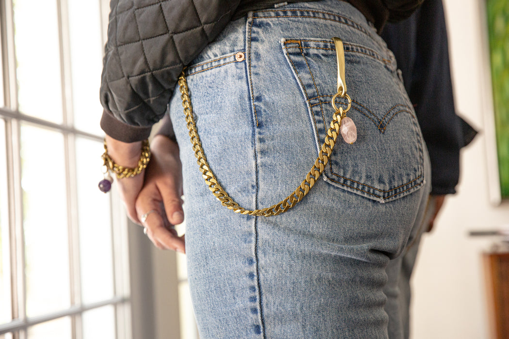 ROSE QUARTZ POCKET CHAIN