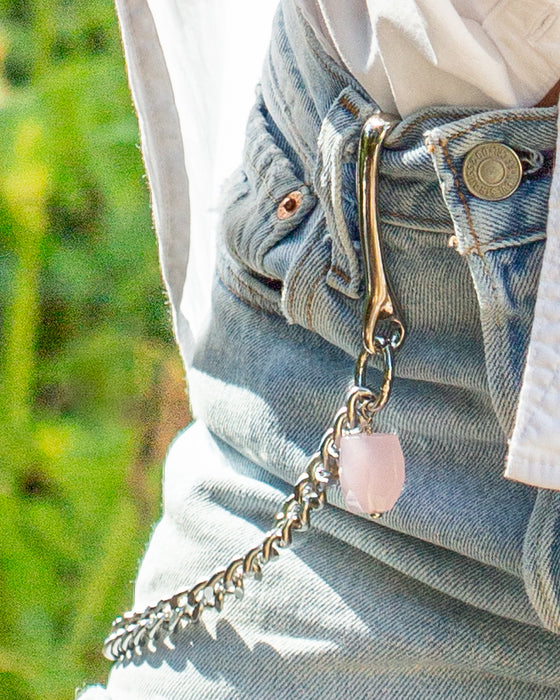 ROSE QUARTZ POCKET CHAIN