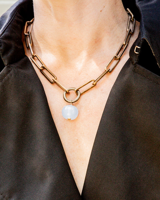 CHALCEDONY SOLO NECKLACE