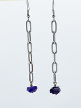 Load image into Gallery viewer, Amethyst Earrings Stainless Steel
