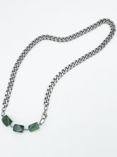 Load image into Gallery viewer, Aventurine Necklace Stainless Steel Curb Chain
