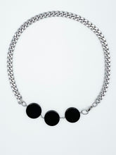 Load image into Gallery viewer, Onyx Necklace Stainless Steel Curb Chain
