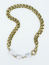 Load image into Gallery viewer, Howlite Necklace Brass Curb Chain
