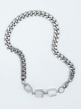 Load image into Gallery viewer, Howlite Necklace Stainless Steel Curb Chain
