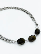 Load image into Gallery viewer, Smoky Quartz Necklace Stainless Steel Curb Chain
